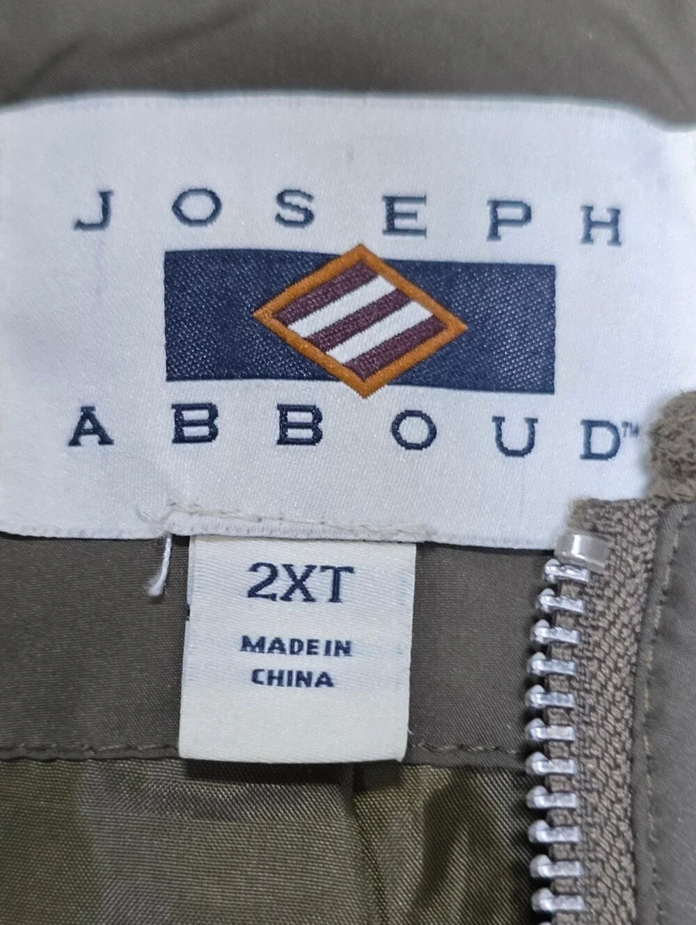 Joseph Abboud Olive Quilted Men's Vest  ( Size: 2xt)